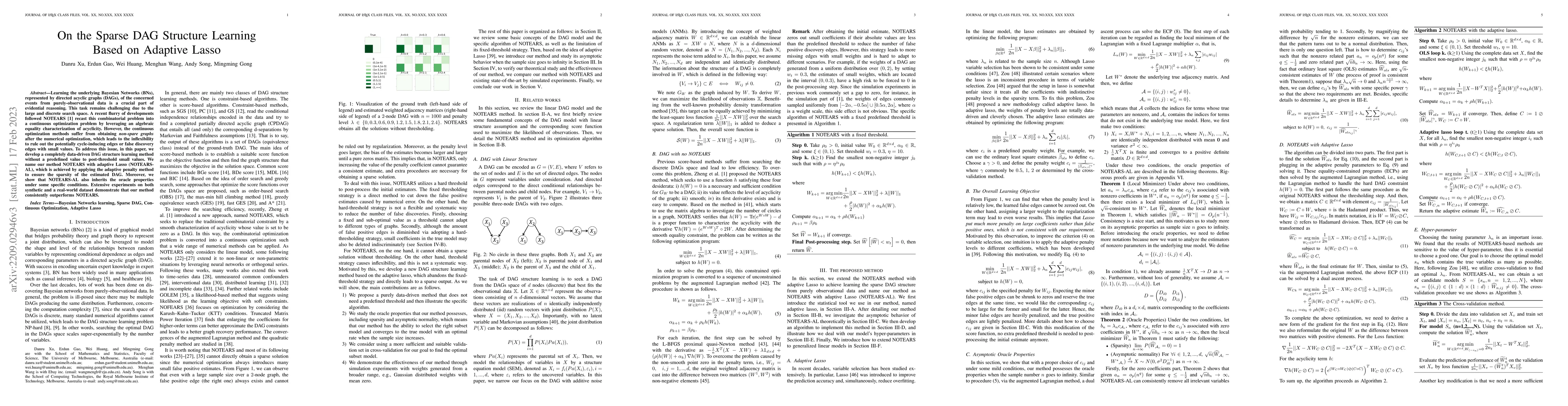 Thumbnail for On the Sparse DAG Structure Learning Based on Adaptive Lasso