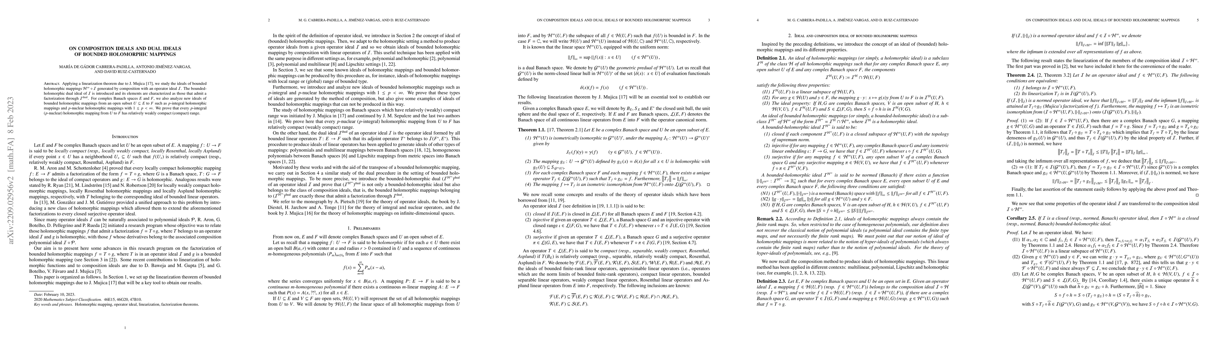 Thumbnail for On composition ideals and dual ideals of bounded holomorphic mappings