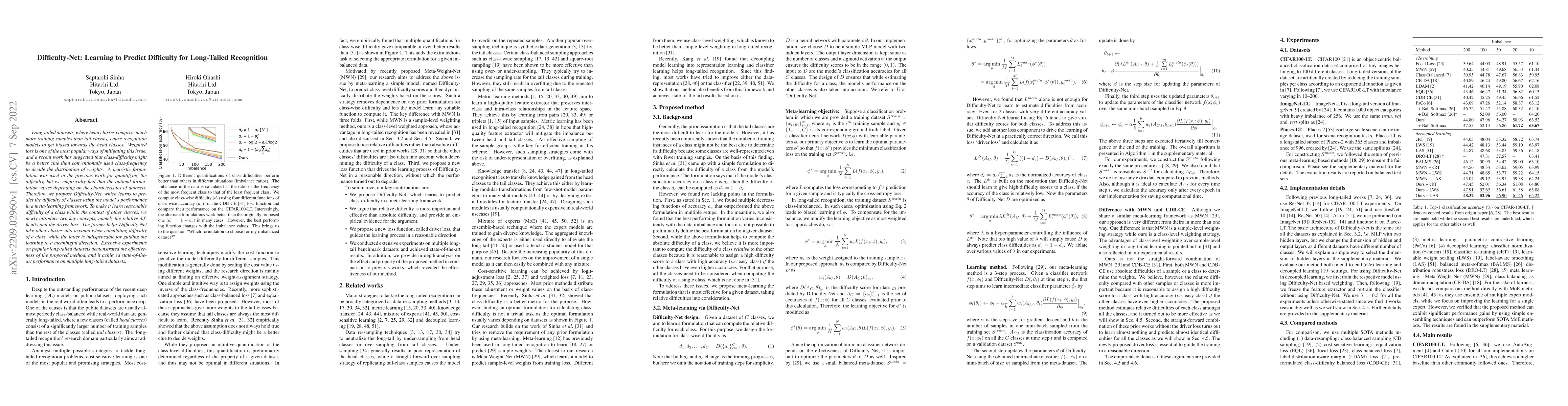 Thumbnail for Difficulty-Net: Learning to Predict Difficulty for Long-Tailed
  Recognition