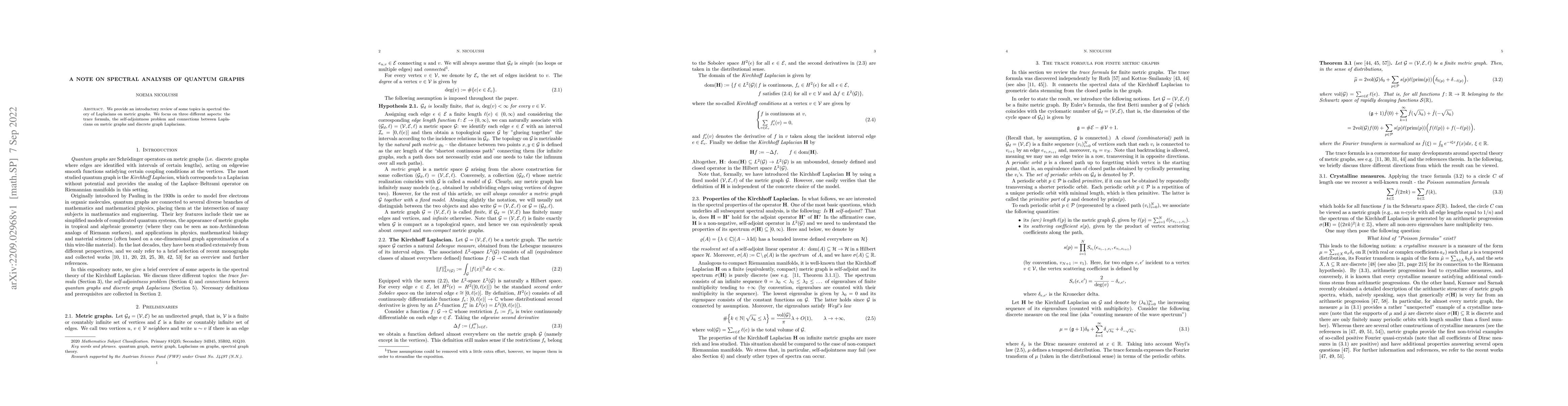 Thumbnail for A note on Spectral Analysis of Quantum graphs