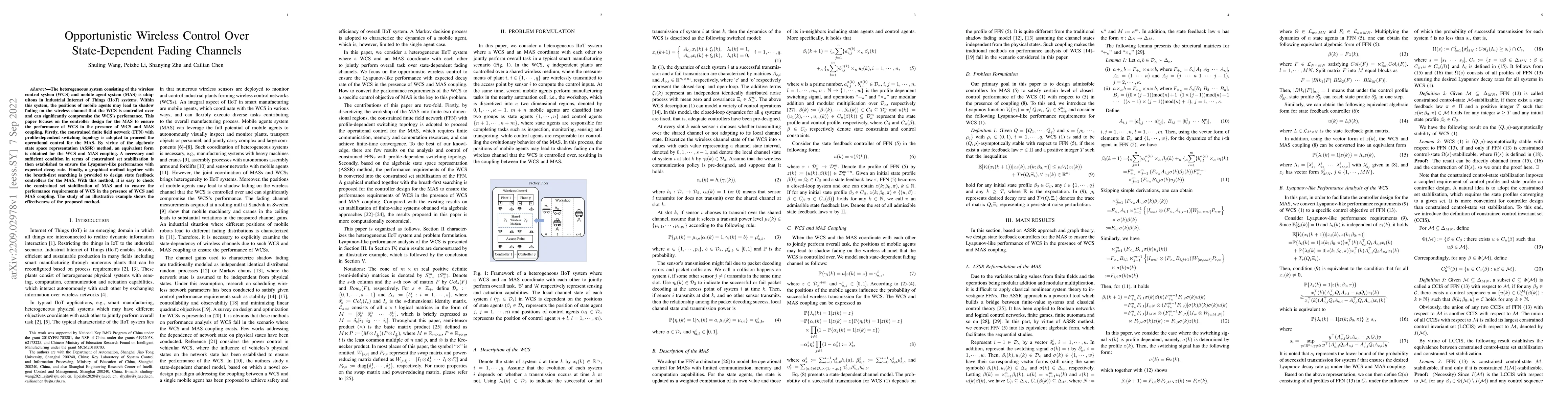 Thumbnail for Opportunistic Wireless Control Over State-Dependent Fading Channels