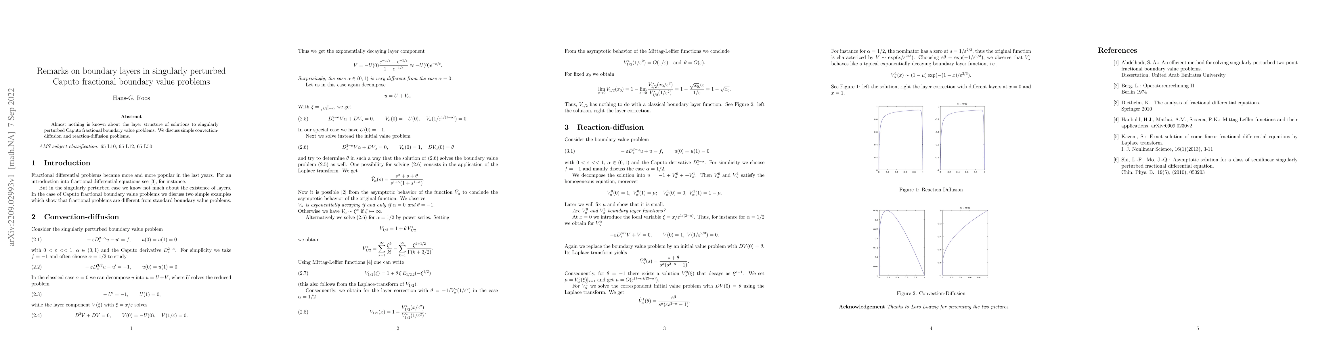 Thumbnail for Remarks on boundary layers in singularly perturbed Caputo fractional
  boundary value problems