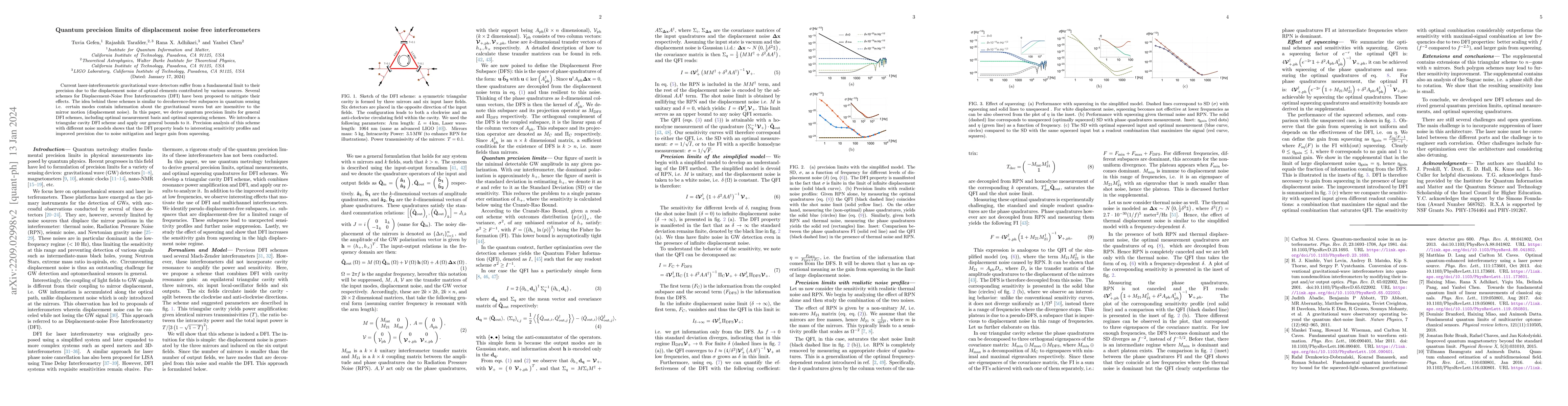 Thumbnail for Quantum precision limits of displacement noise free interferometers