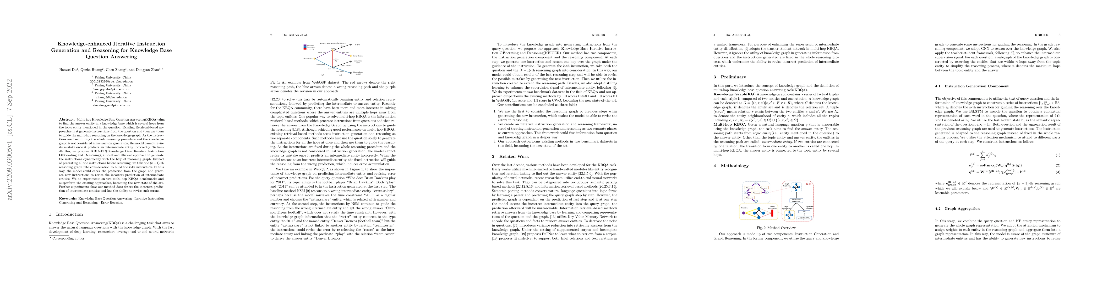 Thumbnail for Knowledge-enhanced Iterative Instruction Generation and Reasoning for
  Knowledge Base Question Answering