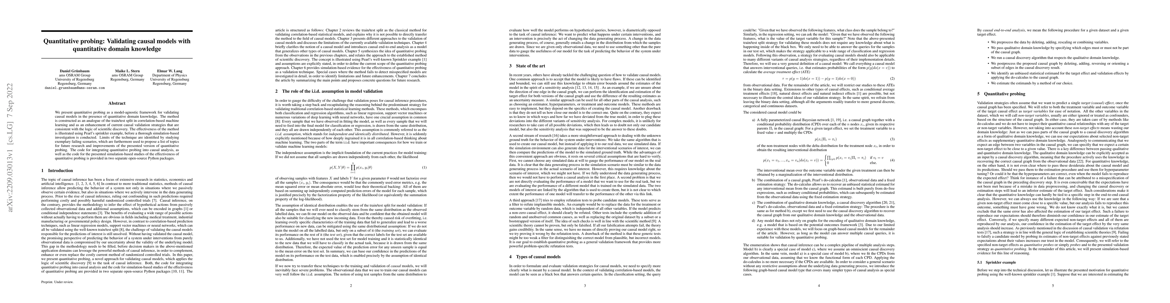 Thumbnail for Quantitative probing: Validating causal models using quantitative domain
  knowledge