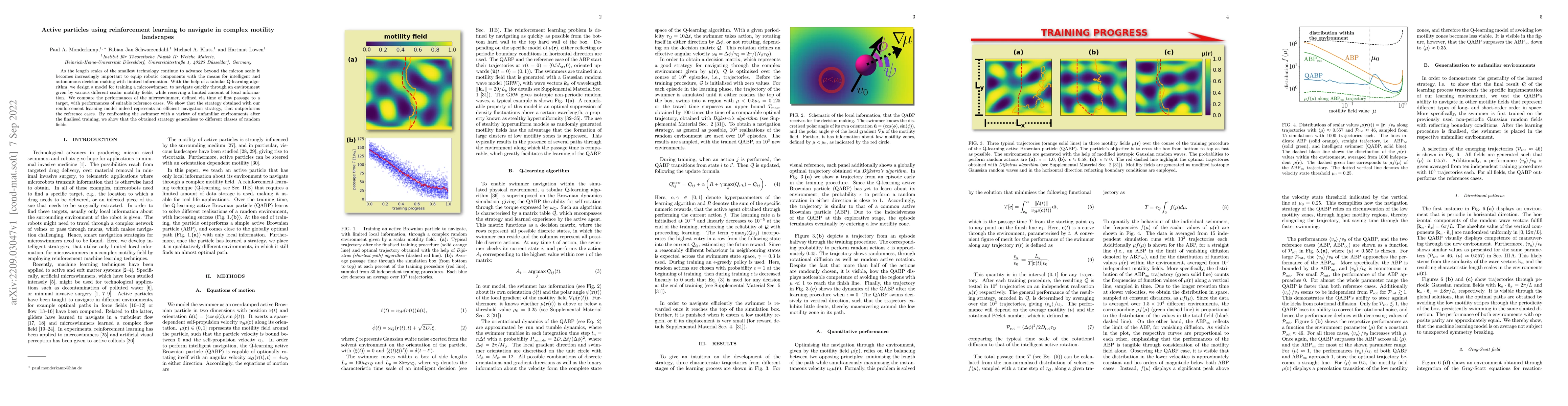 Thumbnail for Active particles using reinforcement learning to navigate in complex
  motility landscapes