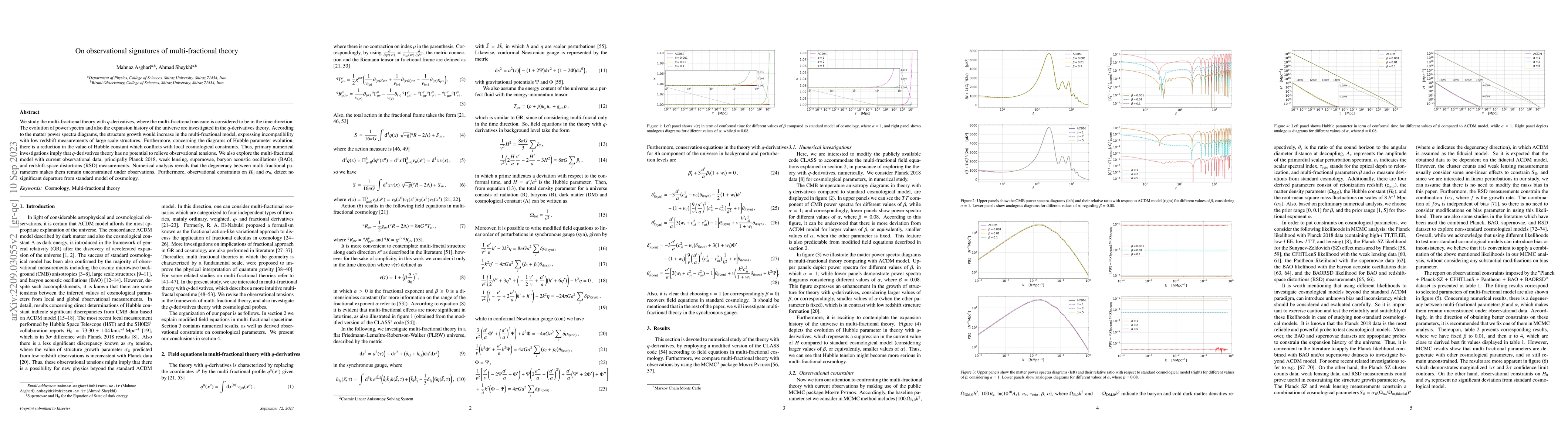 Thumbnail for On observational signatures of multi-fractional theory