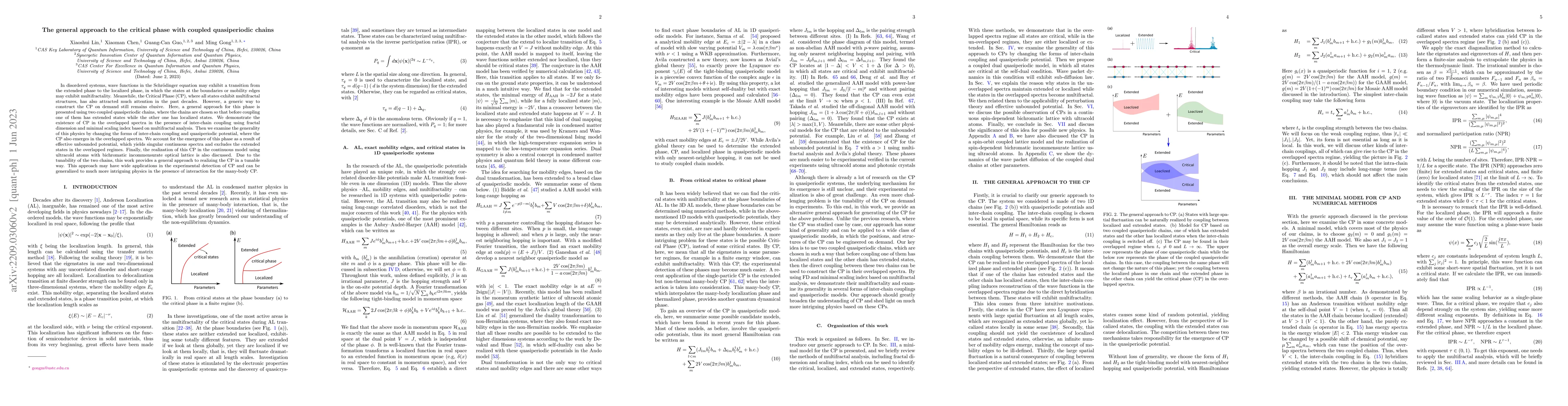 Thumbnail for The general approach to the critical phase with coupled quasiperiodic
  chains