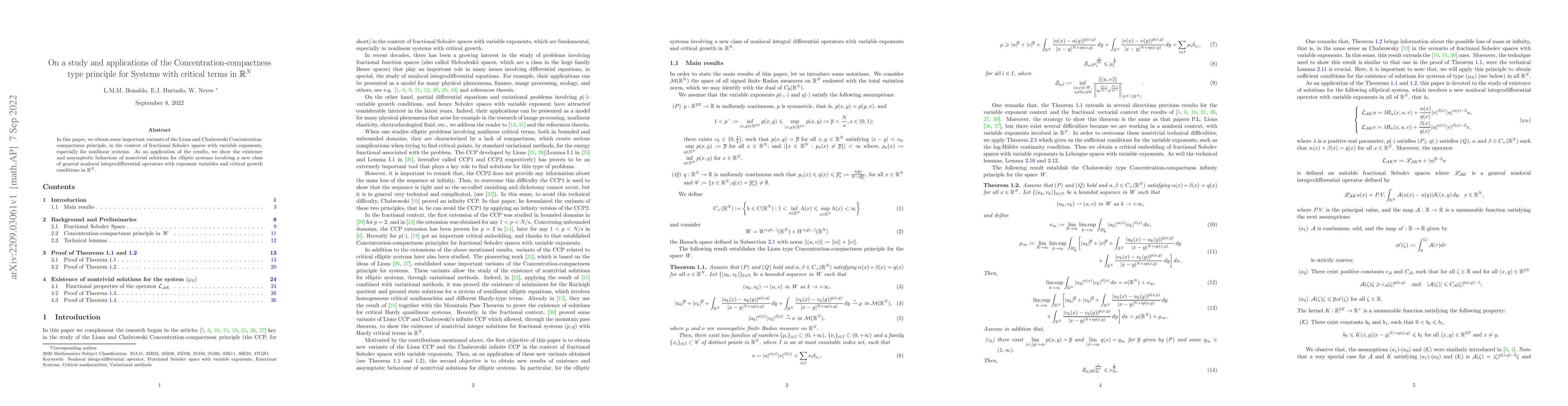 Thumbnail for On a study and applications of the Concentration-compactness type
  principle for Systems with critical terms in $\mathbb{R}^{N}$