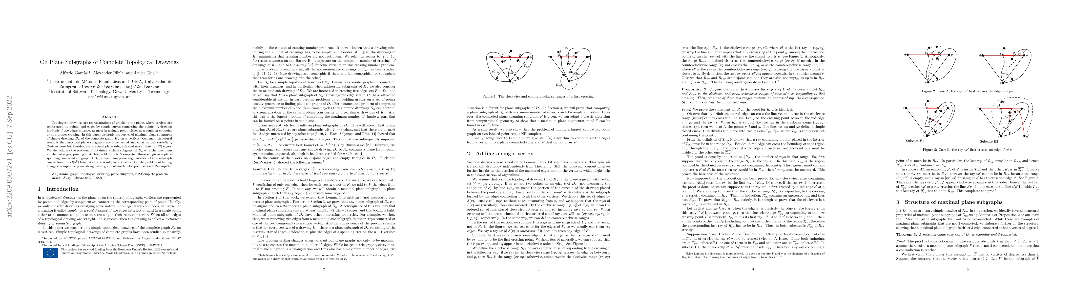 Thumbnail for On Plane Subgraphs of Complete Topological Drawings