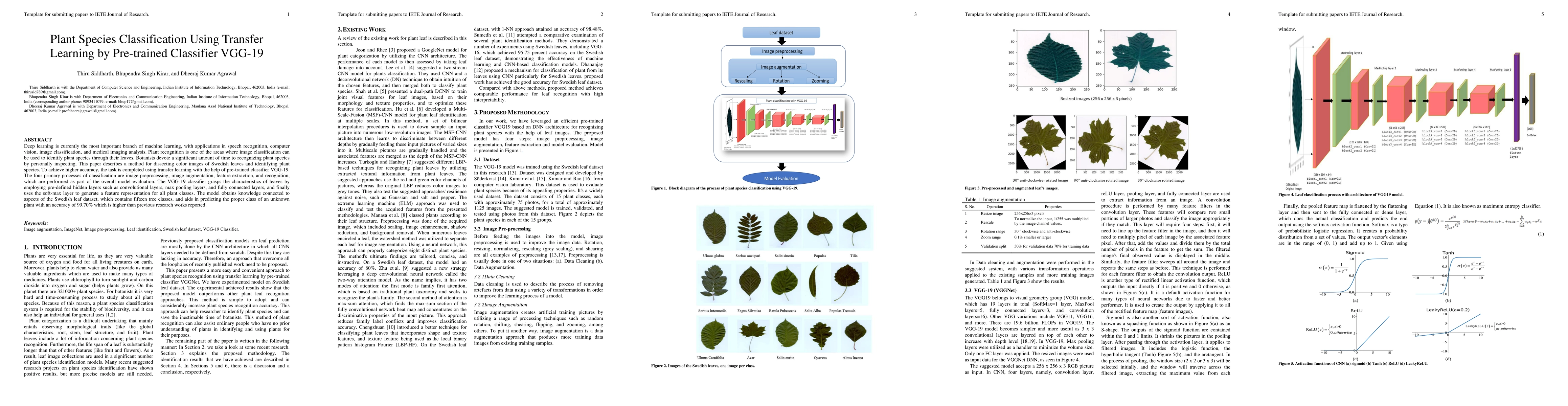 Thumbnail for Plant Species Classification Using Transfer Learning by Pretrained
  Classifier VGG-19