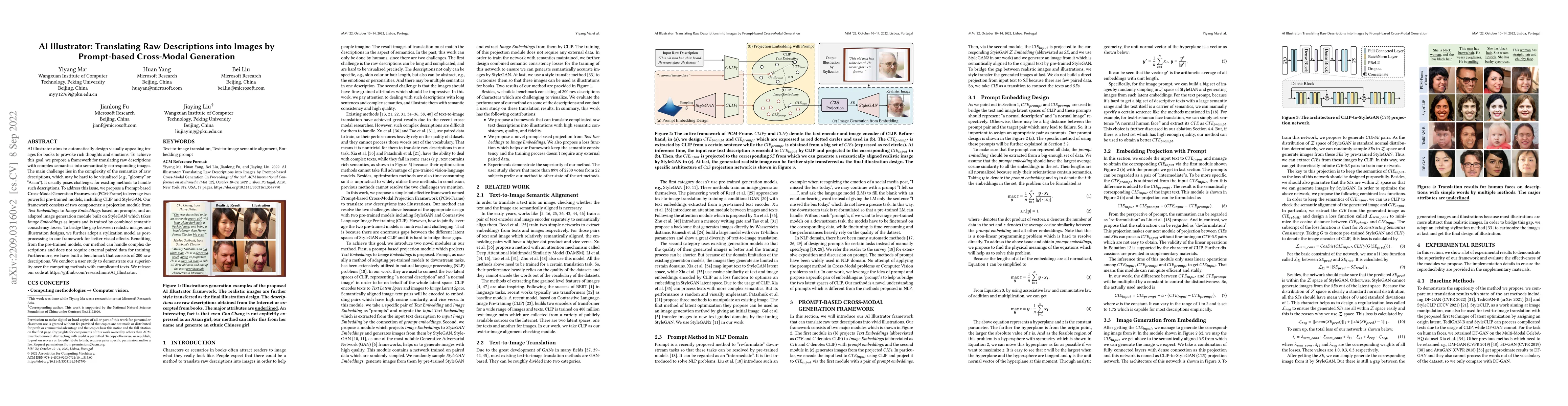 Thumbnail for AI Illustrator: Translating Raw Descriptions into Images by Prompt-based
  Cross-Modal Generation