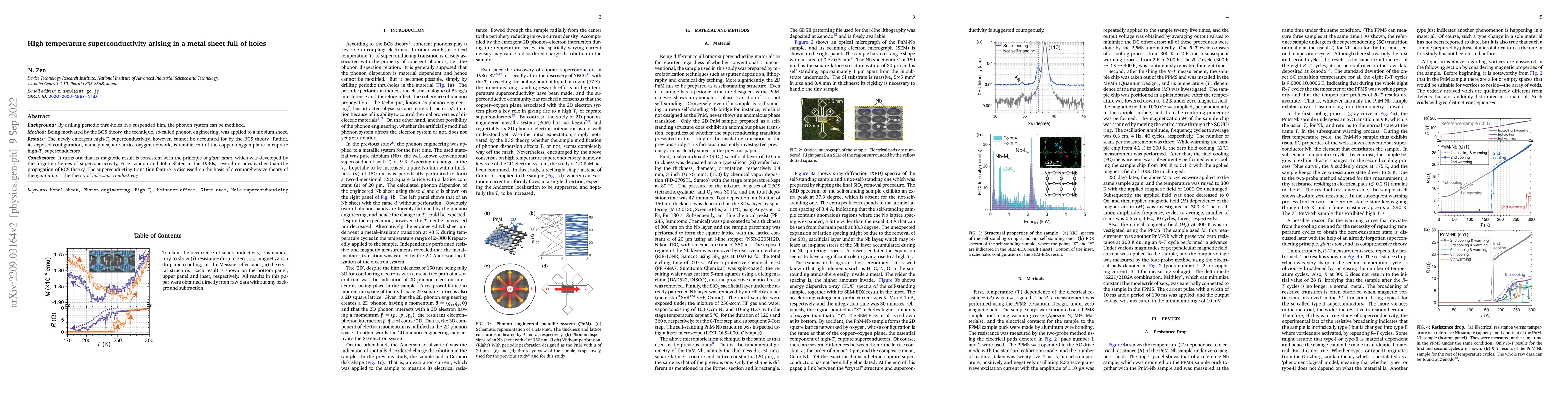 Thumbnail for High temperature superconductivity arising in a metal sheet full of
  holes