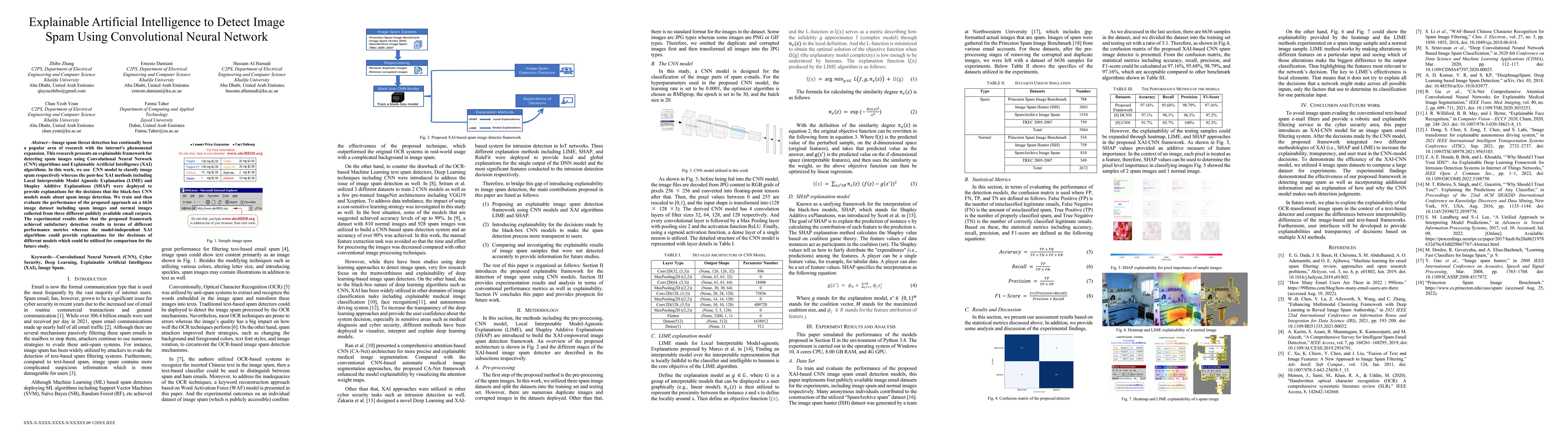 Thumbnail for Explainable Artificial Intelligence to Detect Image Spam Using
  Convolutional Neural Network