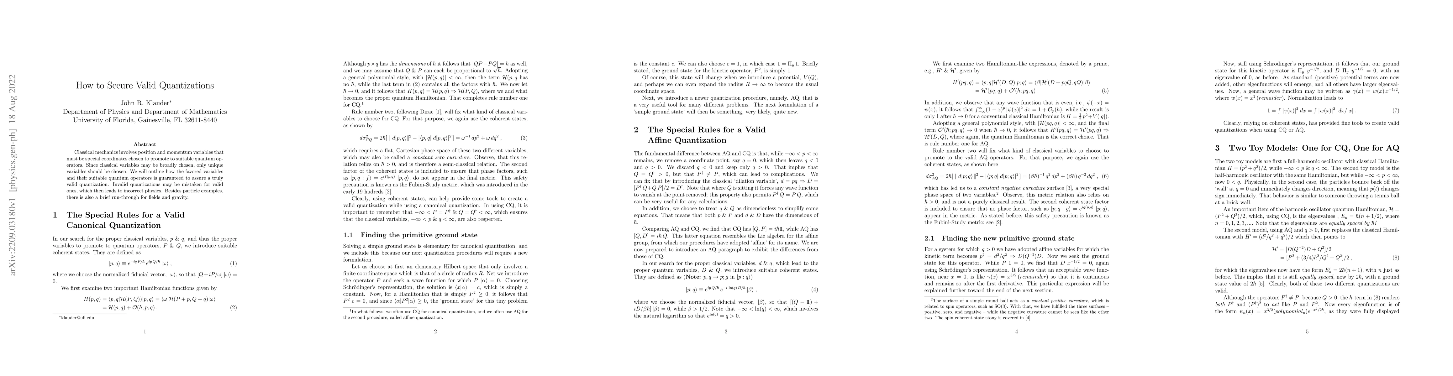 Thumbnail for How to Secure Valid Quantizations