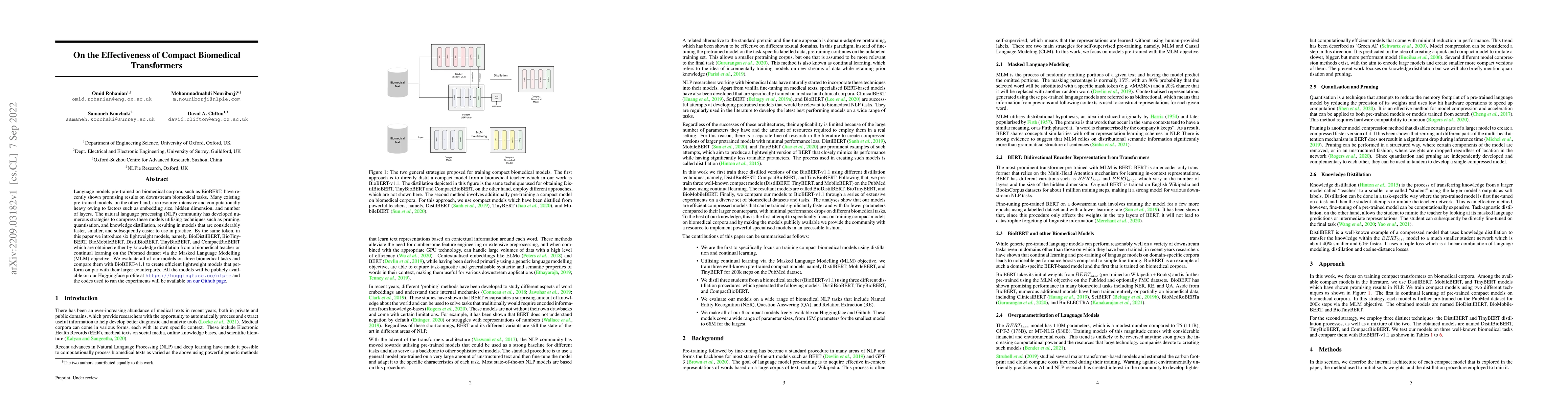 Thumbnail for On the Effectiveness of Compact Biomedical Transformers