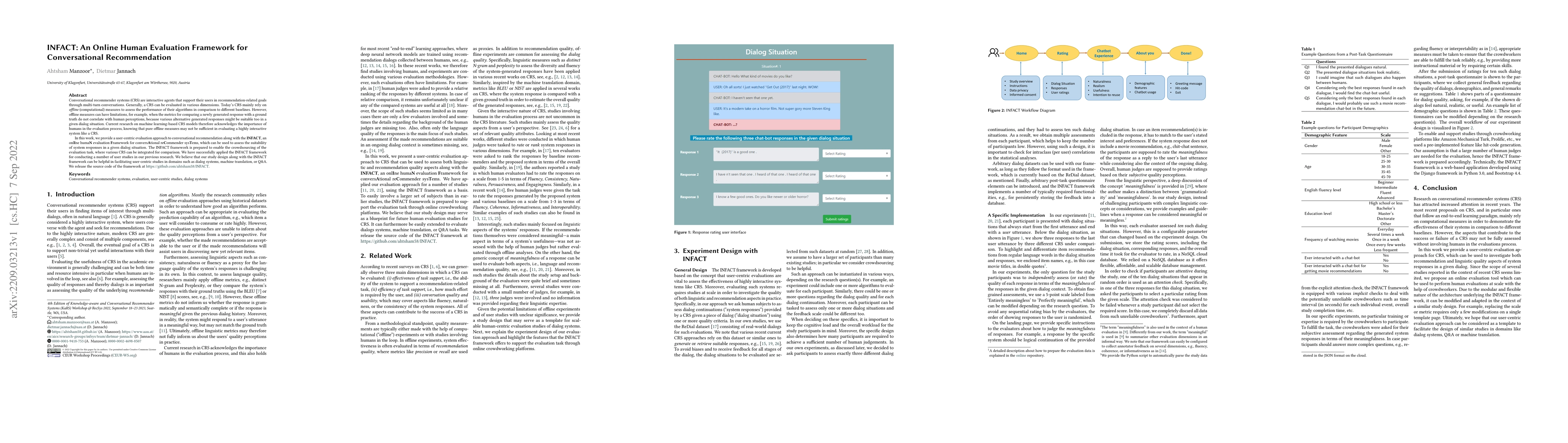 Thumbnail for INFACT: An Online Human Evaluation Framework for Conversational
  Recommendation