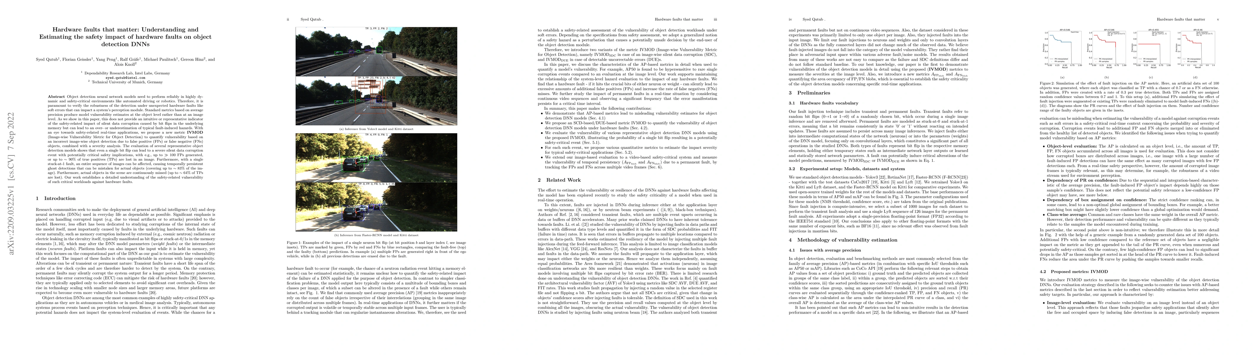 Thumbnail for Hardware faults that matter: Understanding and Estimating the safety
  impact of hardware faults on object detection DNNs