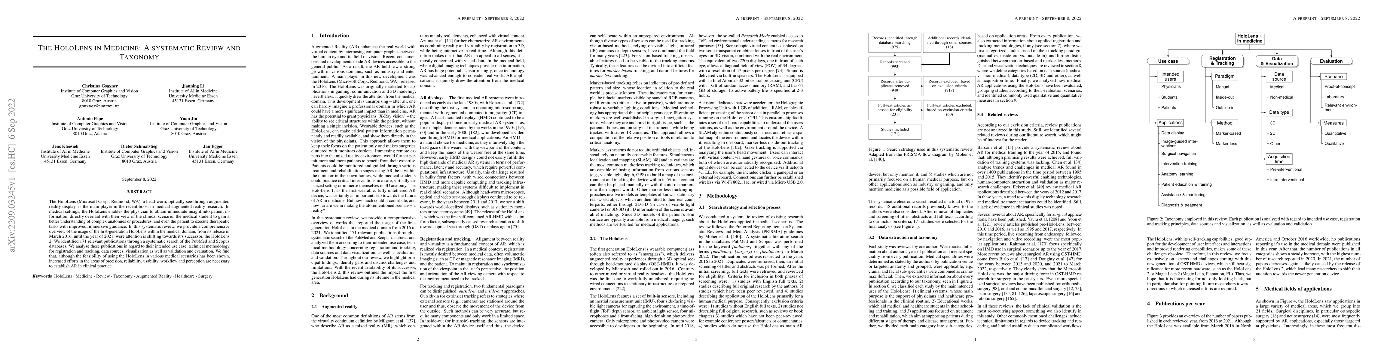 Thumbnail for The HoloLens in Medicine: A systematic Review and Taxonomy