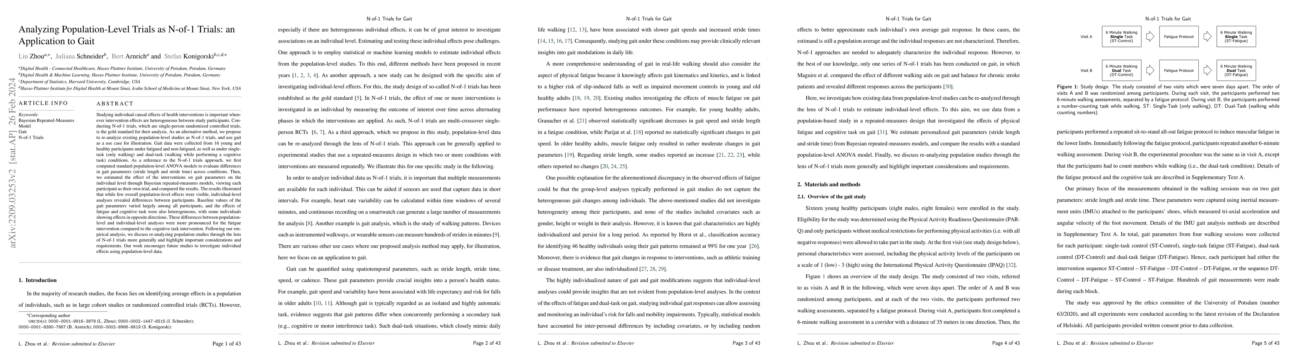 Thumbnail for Analyzing Population-Level Trials as N-of-1 Trials: an Application to
  Gait