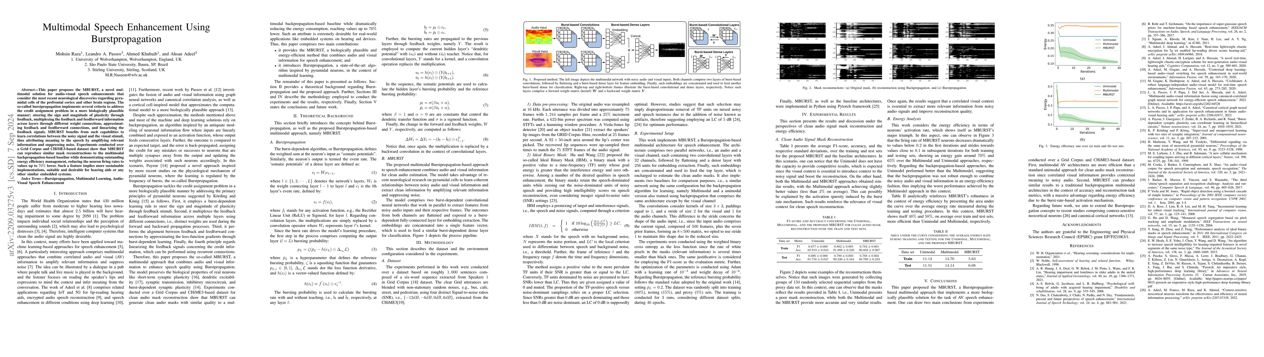 Thumbnail for Multimodal Speech Enhancement Using Burst Propagation