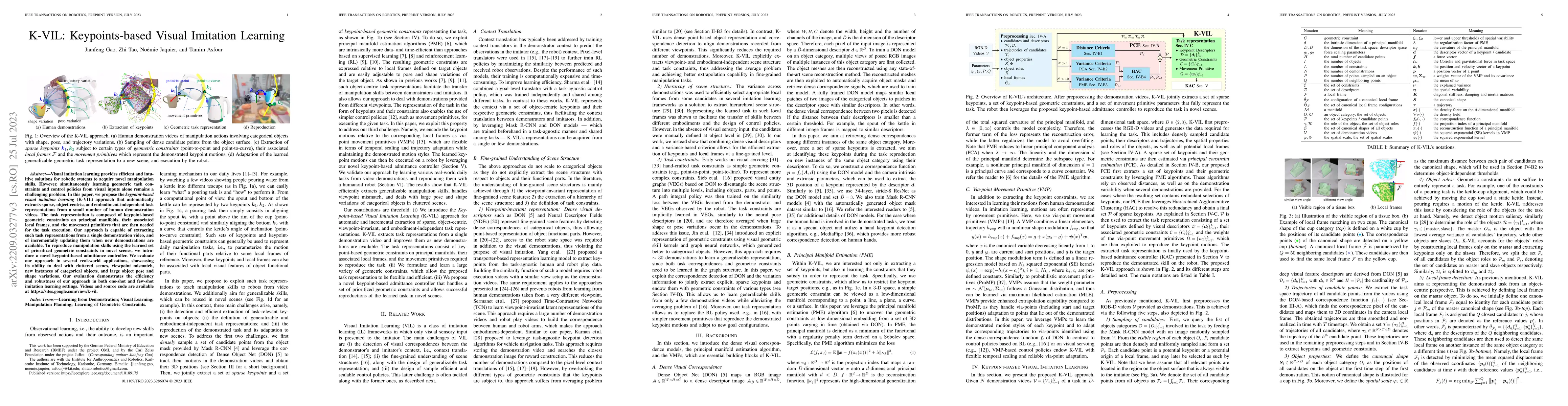 Thumbnail for K-VIL: Keypoints-based Visual Imitation Learning