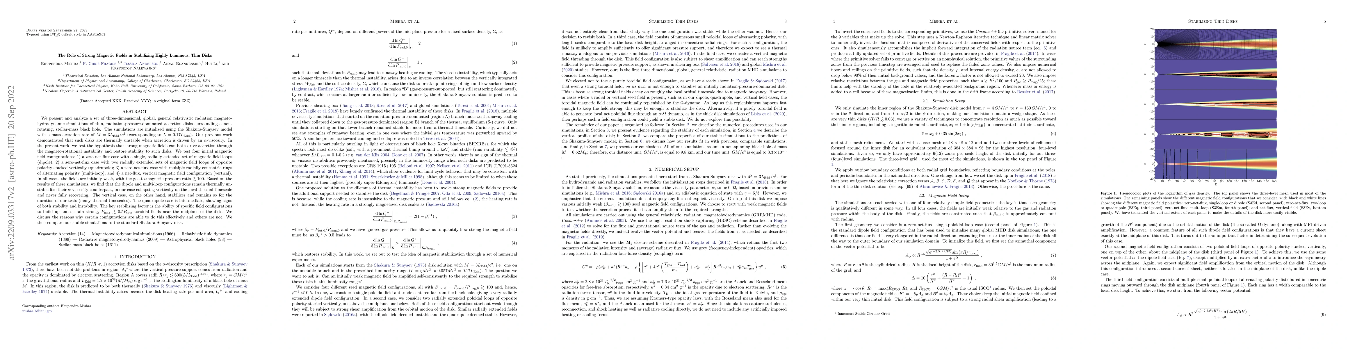 Thumbnail for The Role of Strong Magnetic Fields in Stabilizing Highly Luminous, Thin
  Disks