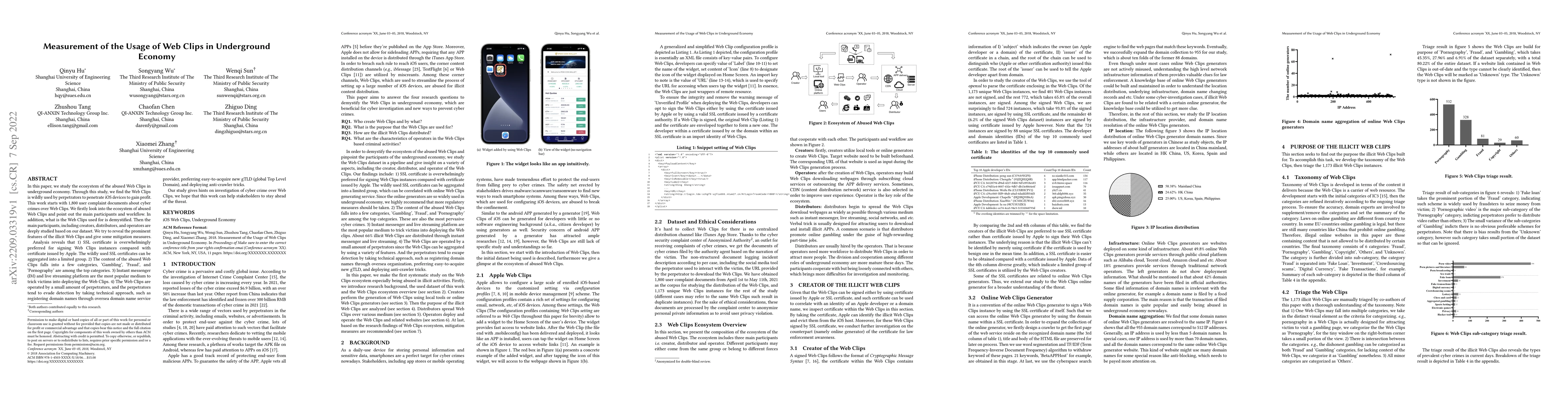 Thumbnail for Measurement of the Usage of Web Clips in Underground Economy