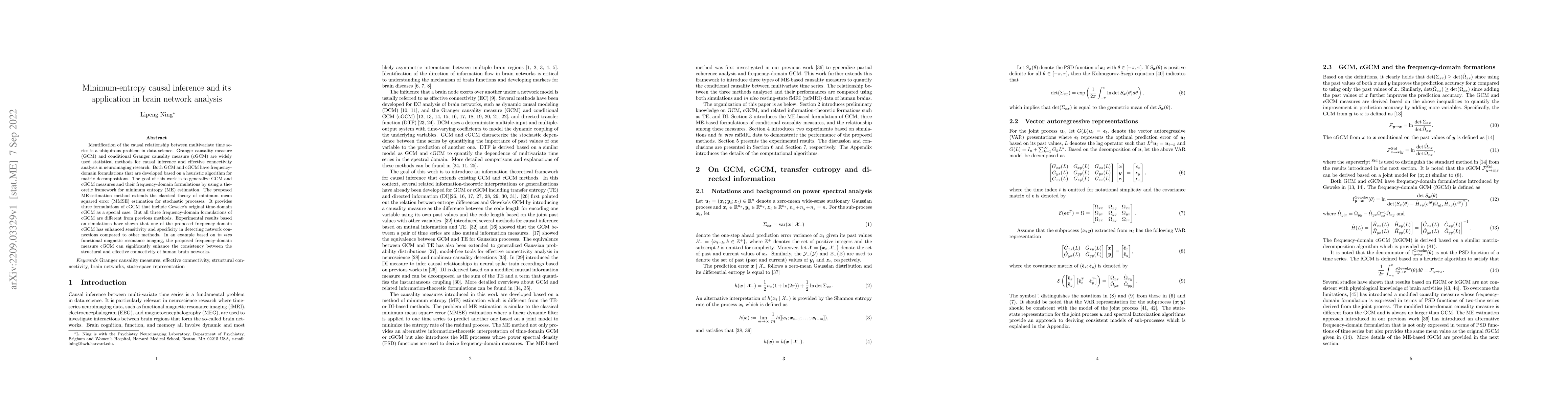 Thumbnail for Minimum-entropy causal inference and its application in brain network
  analysis