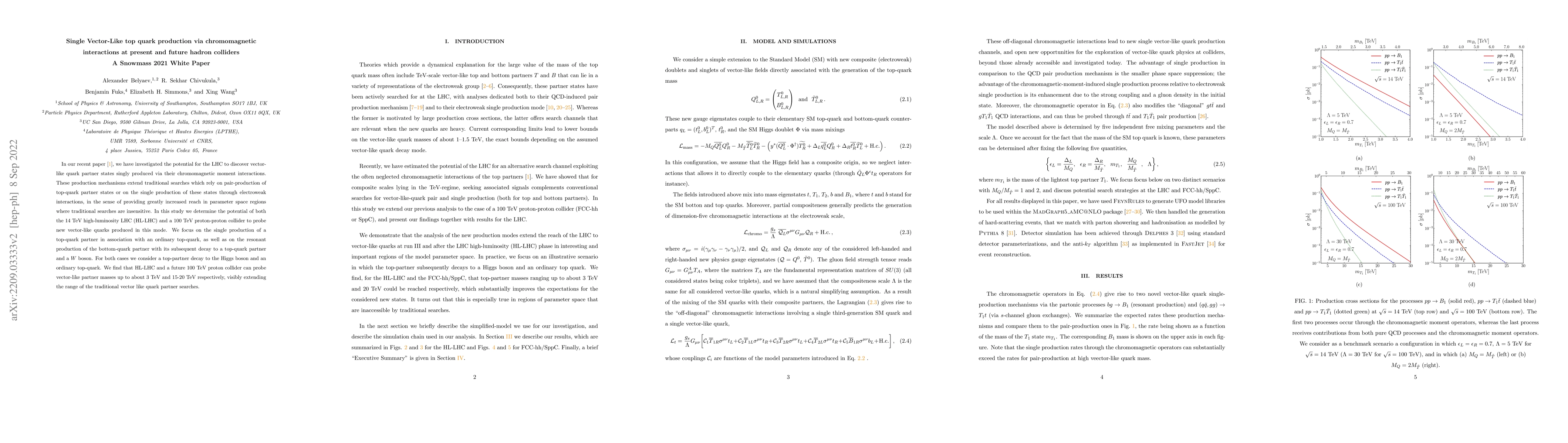 Thumbnail for Single Vector-Like top quark production via chromomagnetic interactions
  at present and future hadron colliders $-$A Snowmass 2021 White Paper
