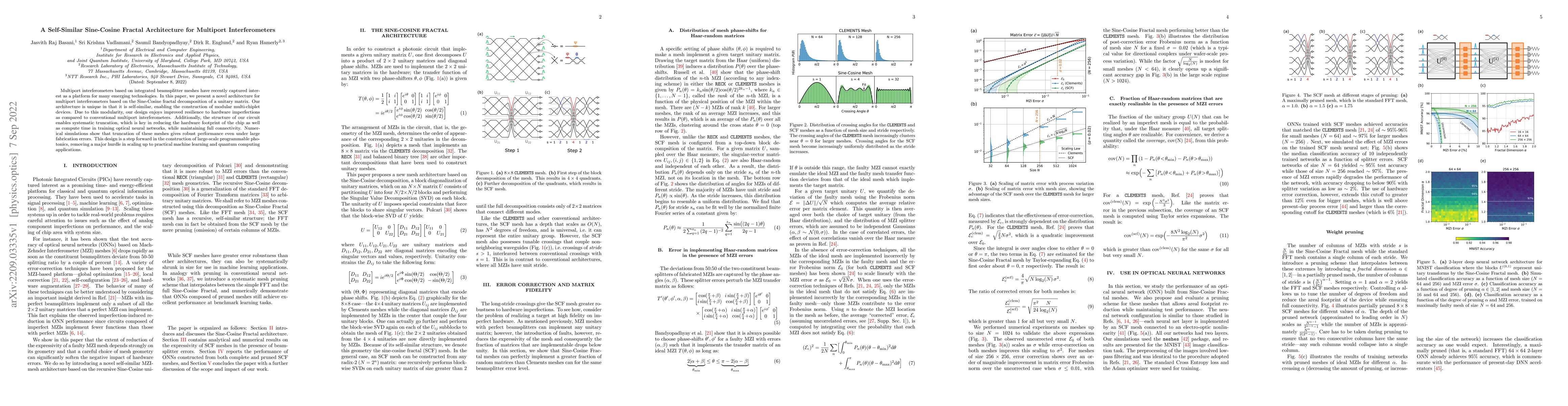 Thumbnail for A Self-Similar Sine-Cosine Fractal Architecture for Multiport
  Interferometers