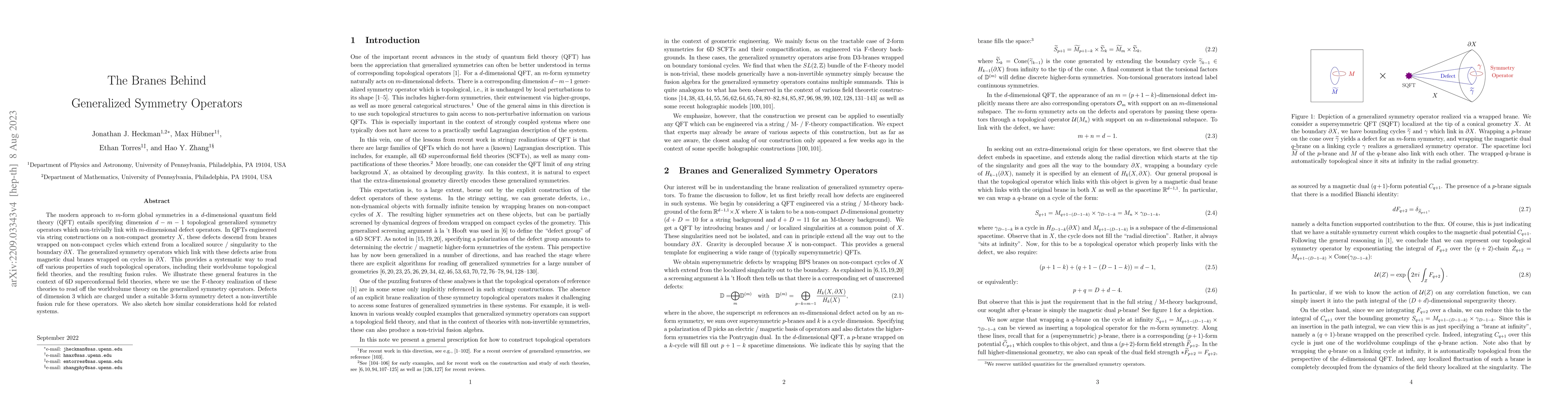 Thumbnail for The Branes Behind Generalized Symmetry Operators