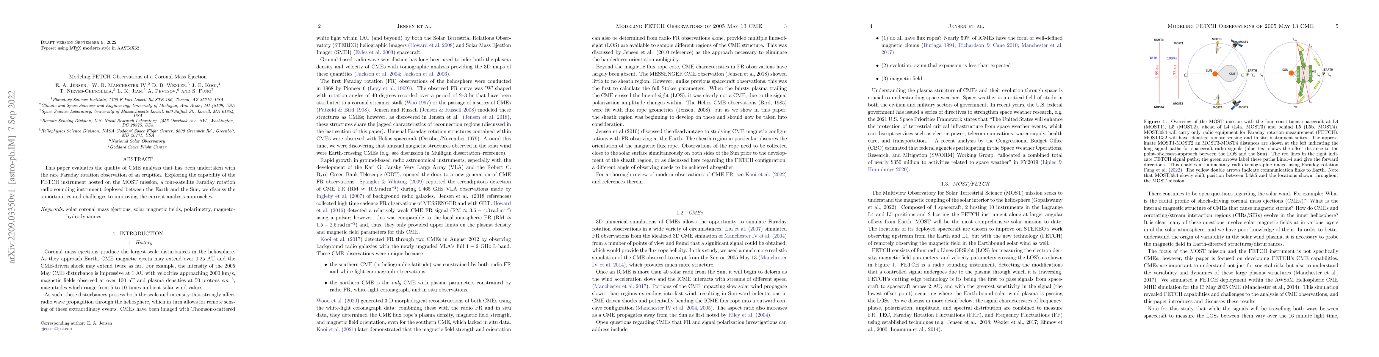 Thumbnail for Modeling FETCH Observations of 2005 May 13 CME