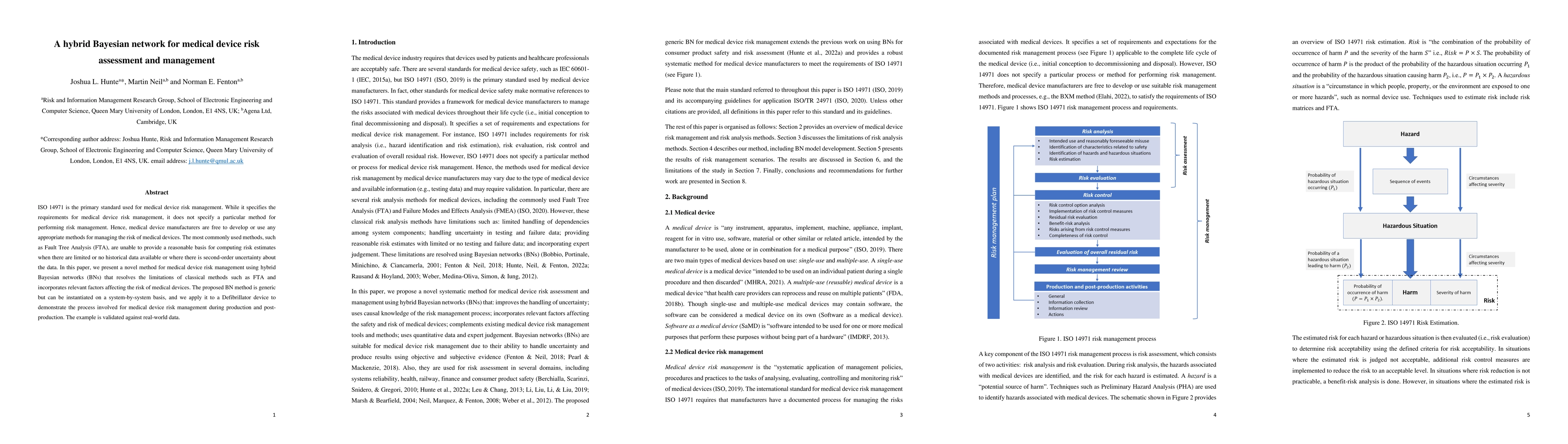 Thumbnail for A hybrid Bayesian network for medical device risk assessment and
  management