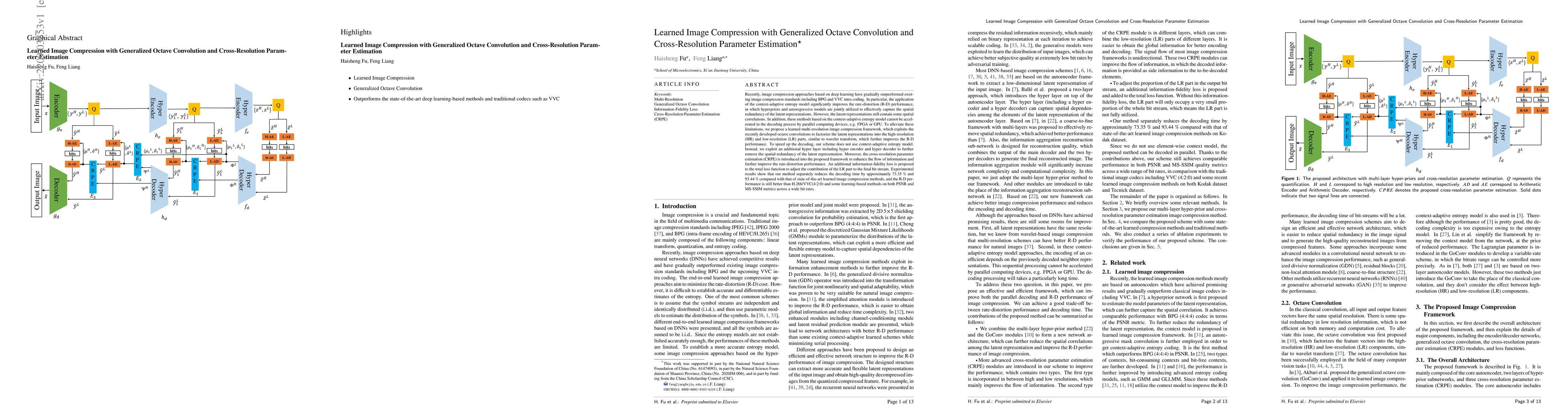 Thumbnail for Learned Image Compression with Generalized Octave Convolution and
  Cross-Resolution Parameter Estimation