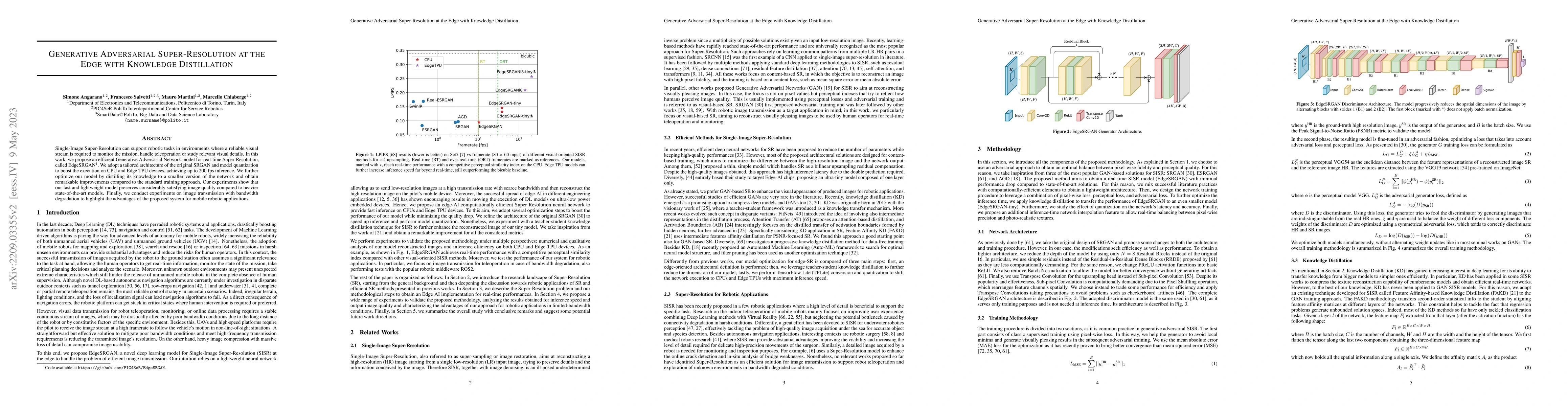 Thumbnail for Generative Adversarial Super-Resolution at the Edge with Knowledge
  Distillation