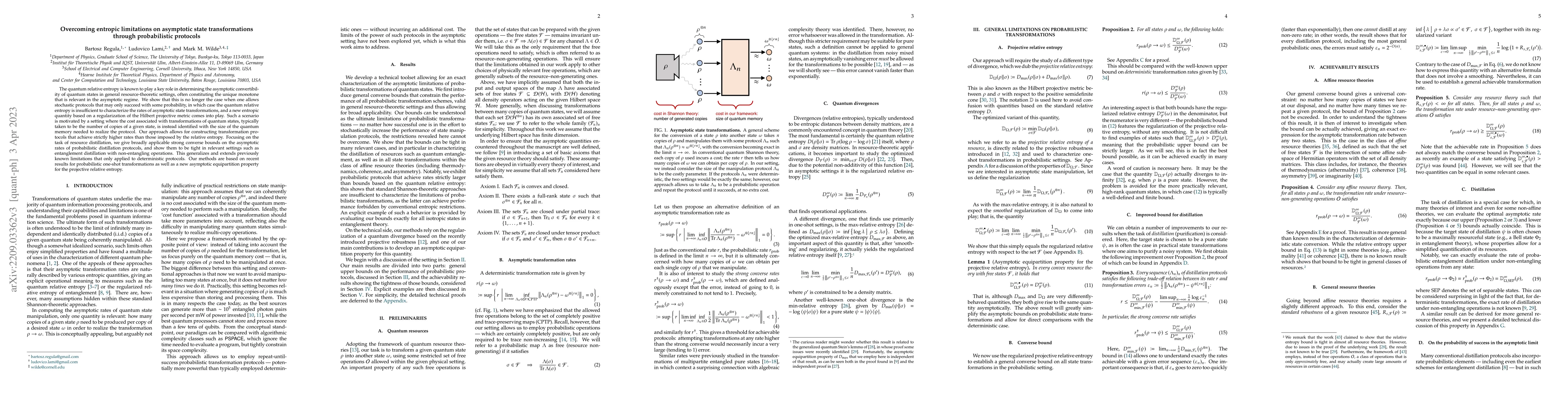 Thumbnail for Overcoming entropic limitations on asymptotic state transformations
  through probabilistic protocols