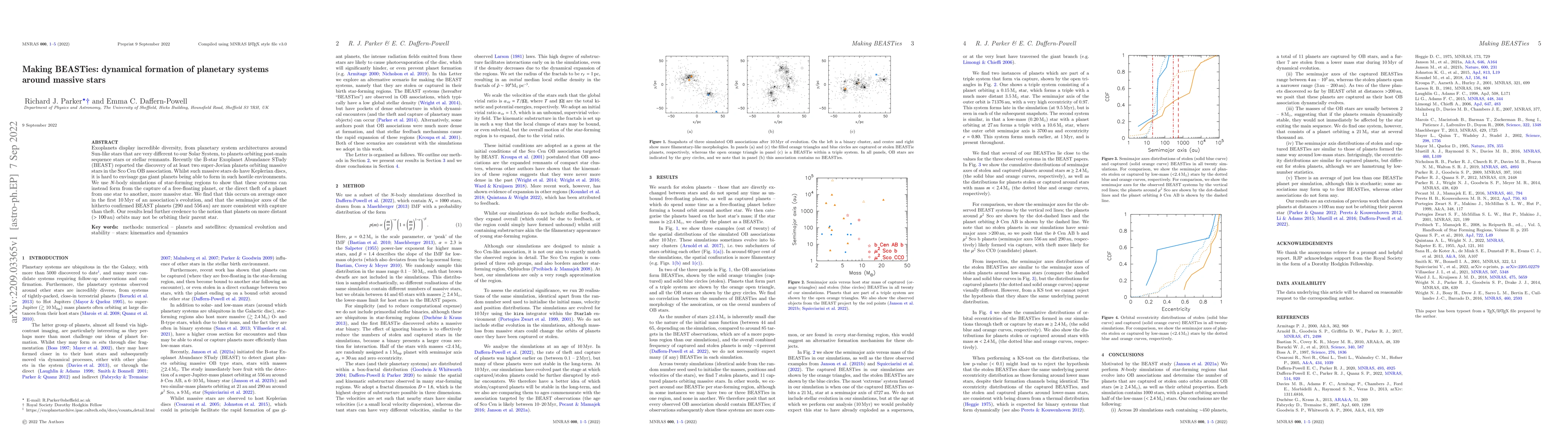 Thumbnail for Making BEASTies: dynamical formation of planetary systems around massive
  stars