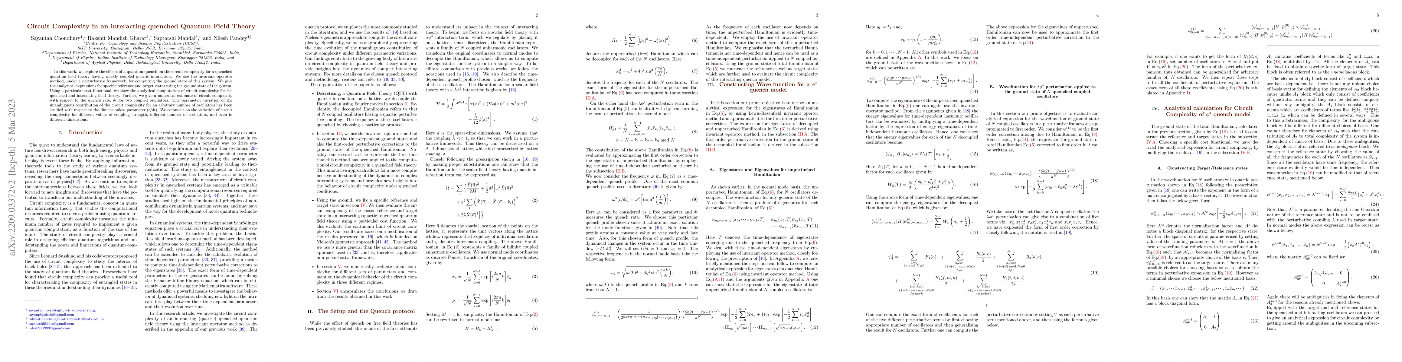 Thumbnail for Circuit Complexity in an interacting quenched Quantum Field Theory