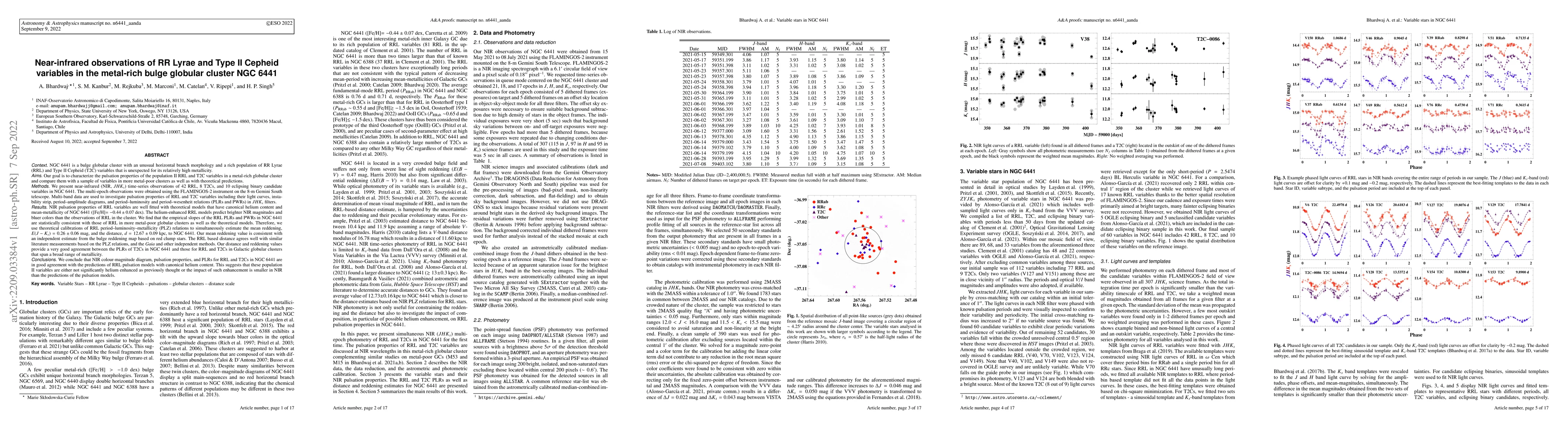 Thumbnail for Near-infrared observations of RR Lyrae and Type II Cepheid variables in
  the metal-rich bulge globular cluster NGC 6441