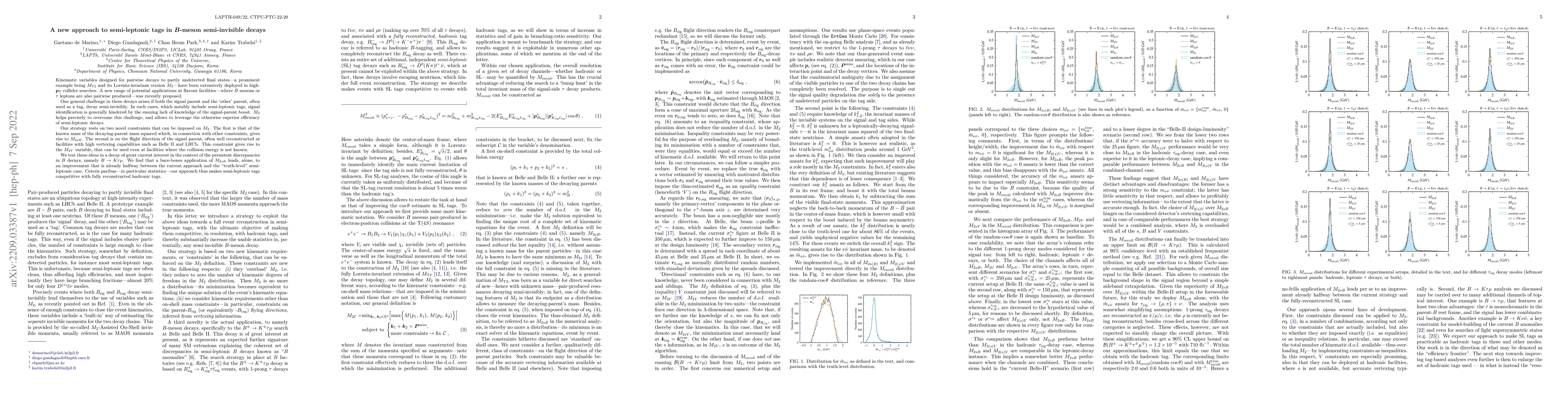 Thumbnail for A new approach to semi-leptonic tags in $B$-meson semi-invisible decays