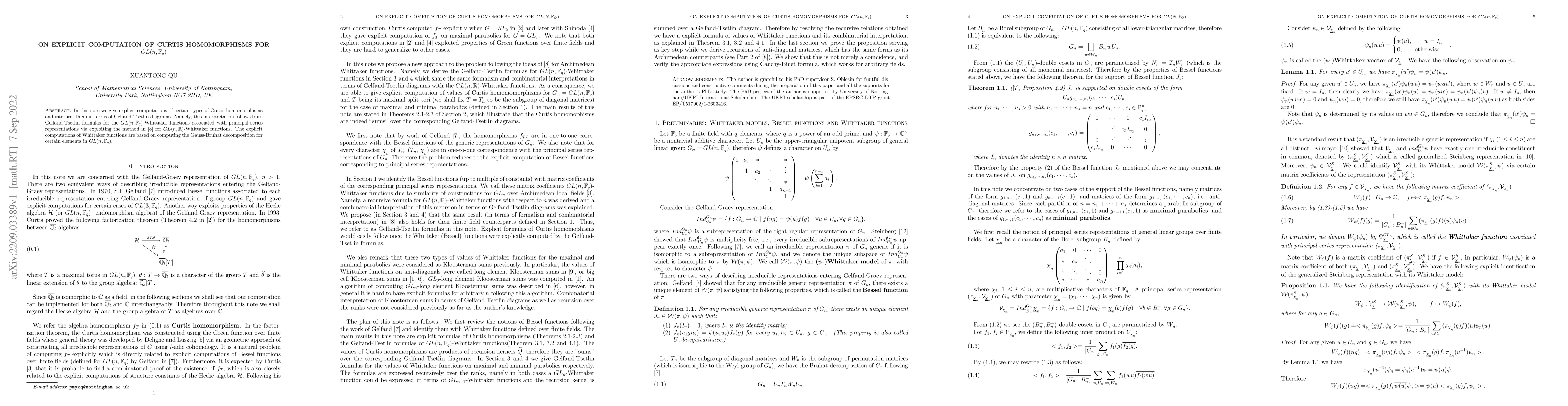Thumbnail for On explicit computation of Curtis homomorphisms for $GL(n,\mathbb{F}_q)$