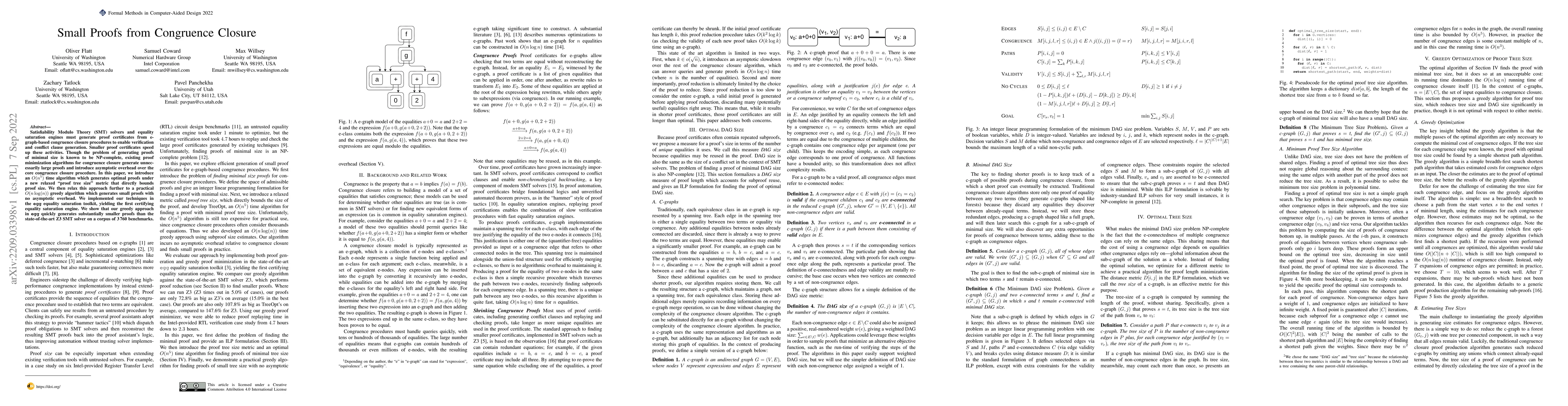 Thumbnail for Small Proofs from Congruence Closure