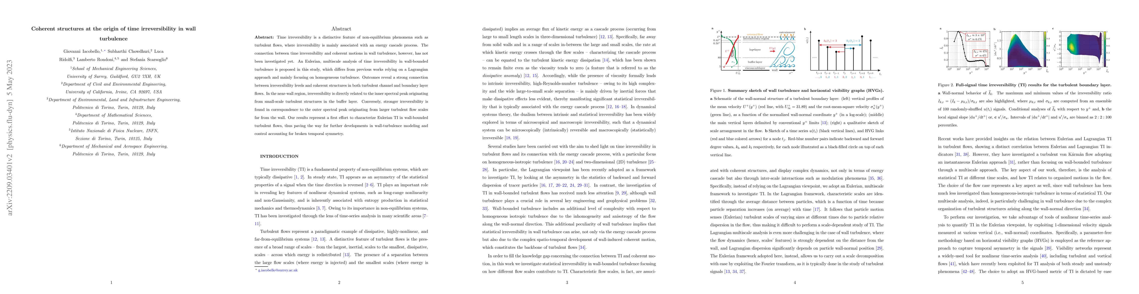 Thumbnail for Coherent structures at the origin of time irreversibility in wall
  turbulence
