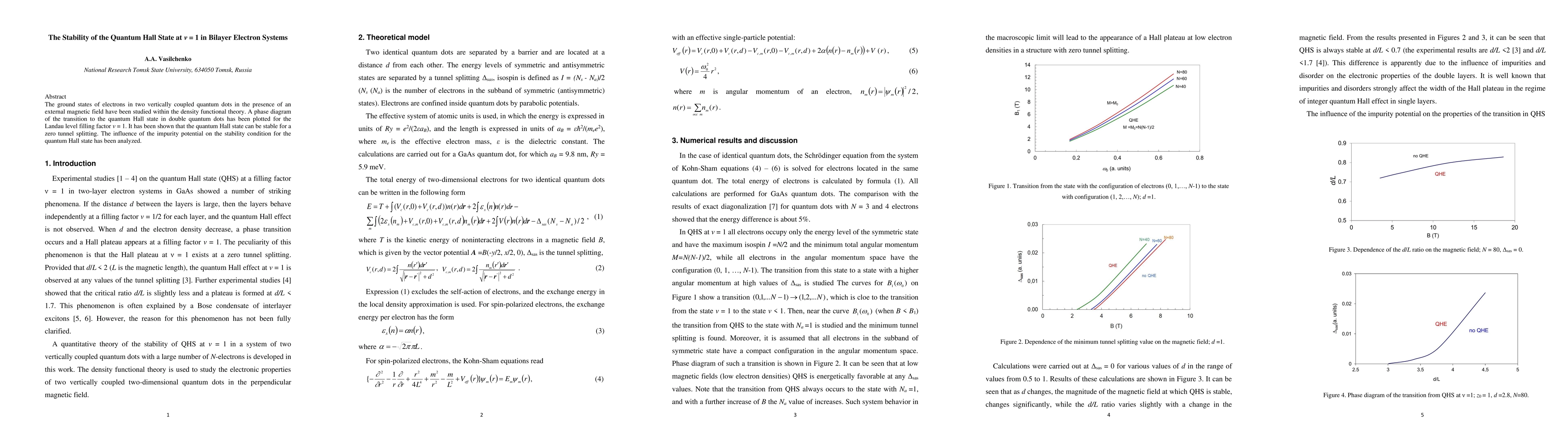Thumbnail for The Stability of the Quantum Hall State at $\nu = 1$ in Bilayer Electron
  Systems