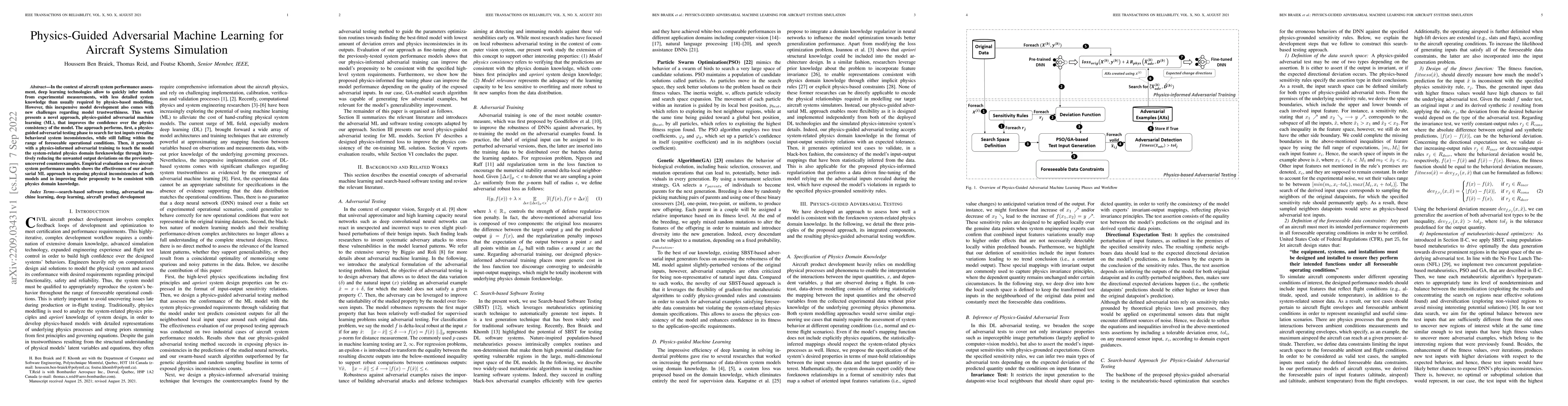 Thumbnail for Physics-Guided Adversarial Machine Learning for Aircraft Systems
  Simulation