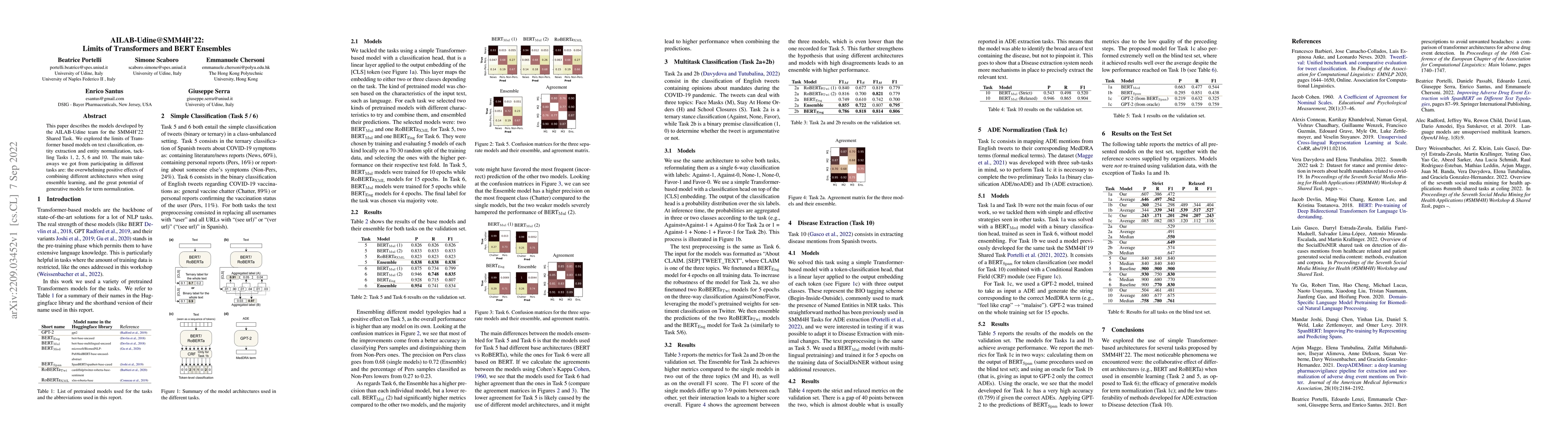 Thumbnail for AILAB-Udine@SMM4H 22: Limits of Transformers and BERT Ensembles