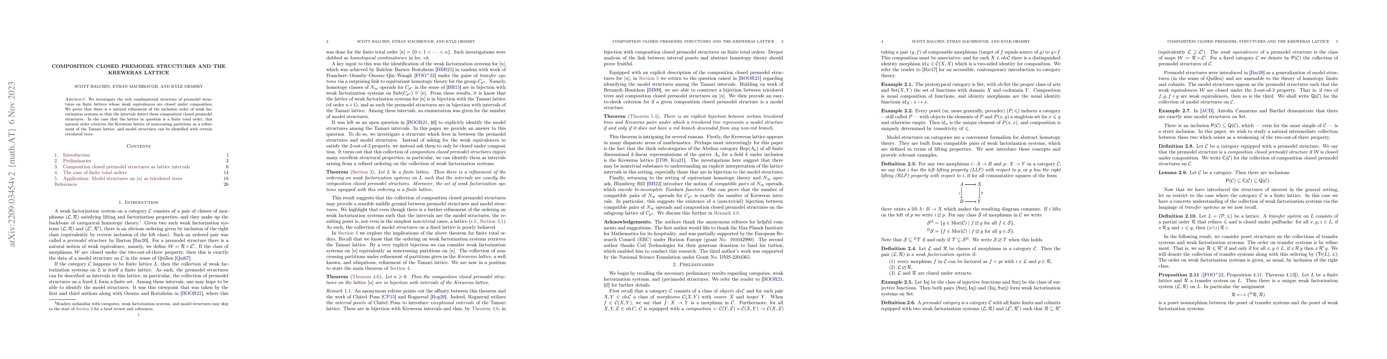 Thumbnail for Composition closed premodel structures and the Kreweras lattice