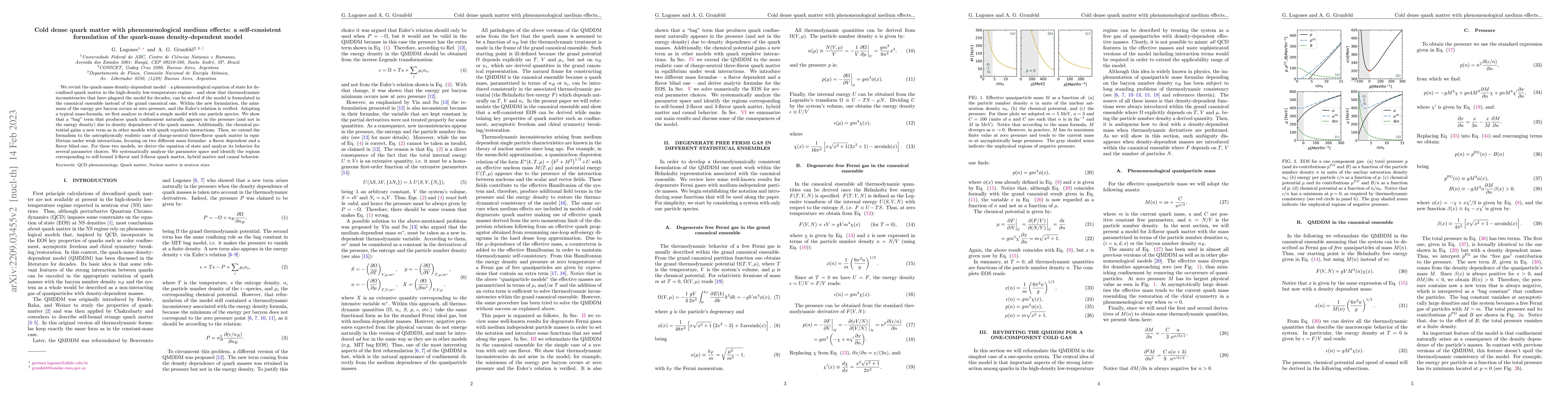 Thumbnail for Cold dense quark matter with phenomenological medium effects: a
  self-consistent formulation of the quark-mass density-dependent model