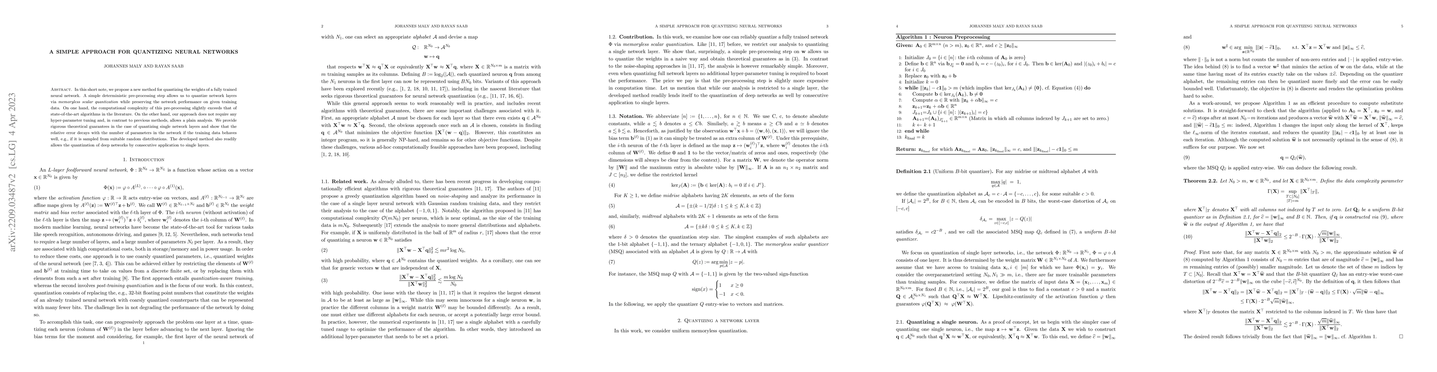 Thumbnail for A simple approach for quantizing neural networks
